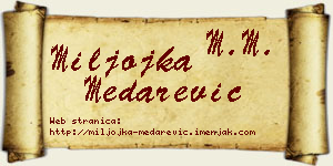 Miljojka Medarević vizit kartica